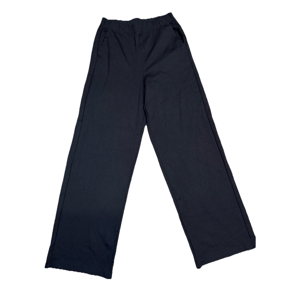 Madewell‎ Wide Leg Sweatpants Joggers Black Small French Terry